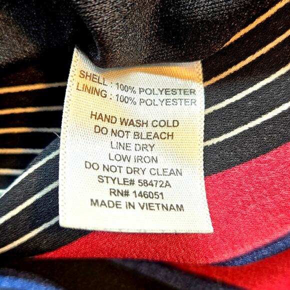 Monteau Women's Dress Small S Black Red Short Sleeveless  Sun Misses Size 4 6 - Picture 5 of 7